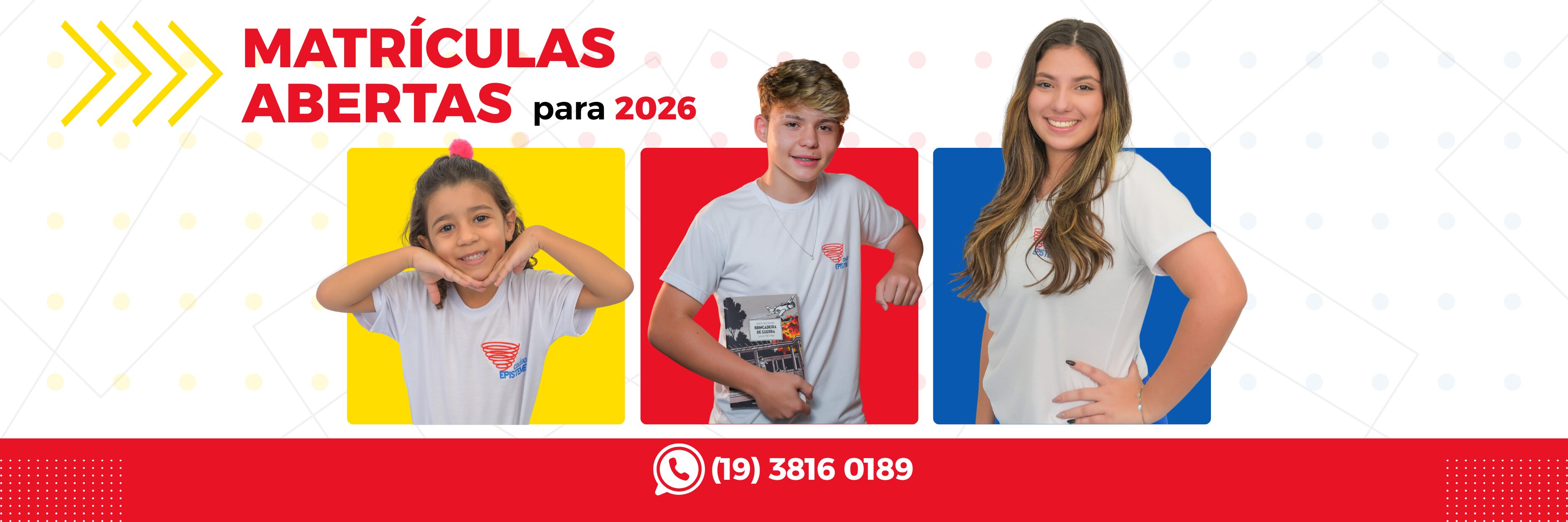 Garanta sua vaga para o próximo ano letivo!