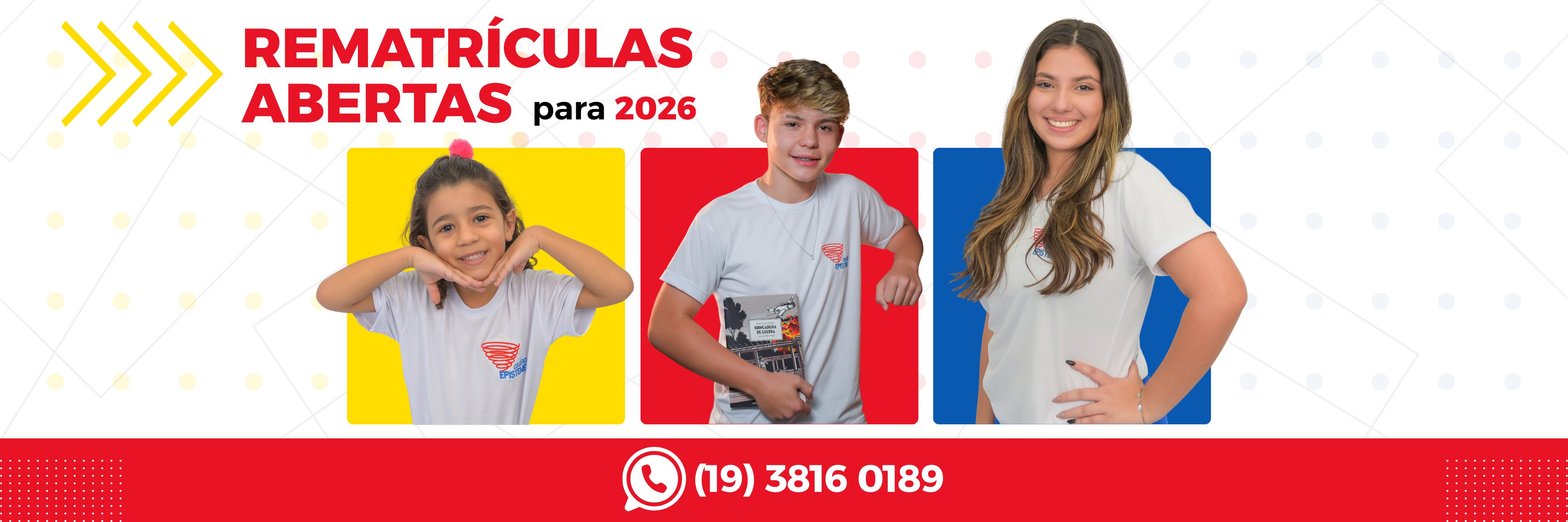 Garanta sua vaga para o próximo ano letivo!